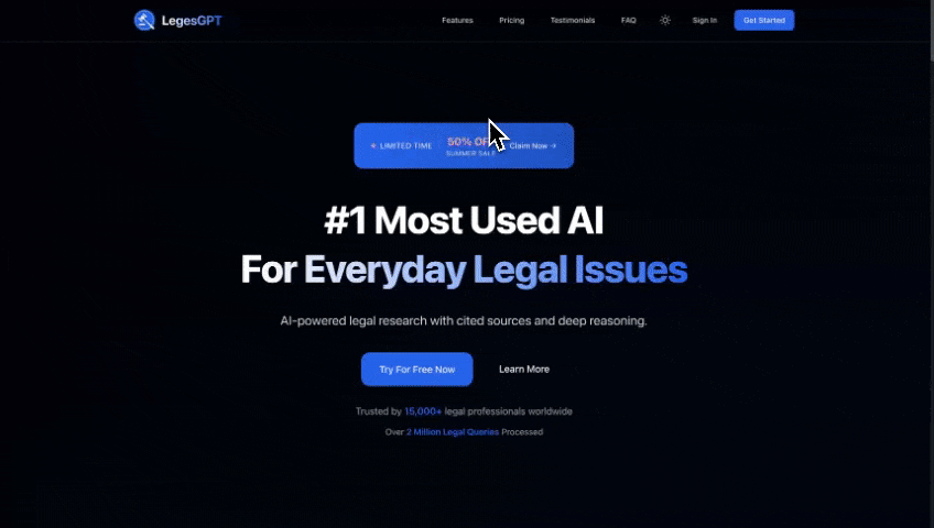 legesgpt product demo